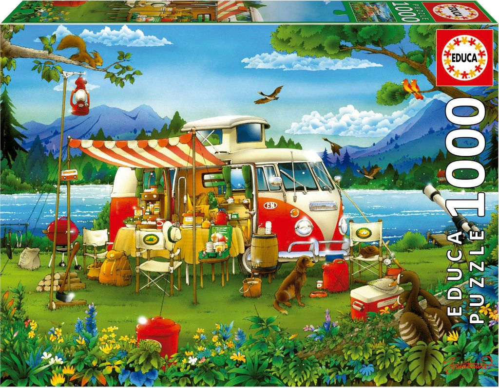 Educa - Puzzle Camping Holiday - 1000 dielov