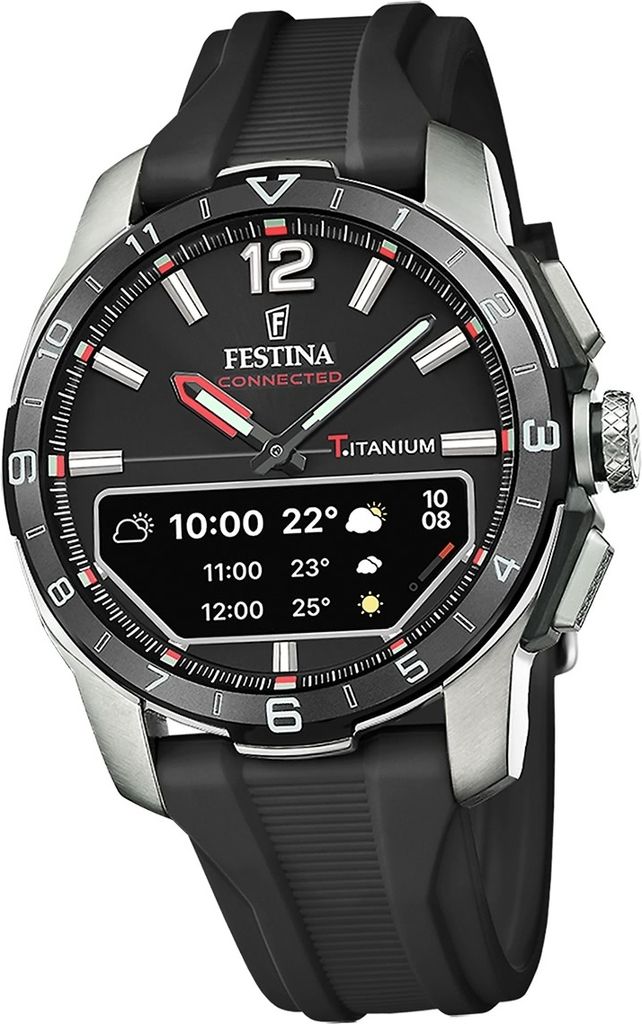 Festina Silikon Herren Uhr Armbanduhr schwarz Elegant Sport D2UF23000/4