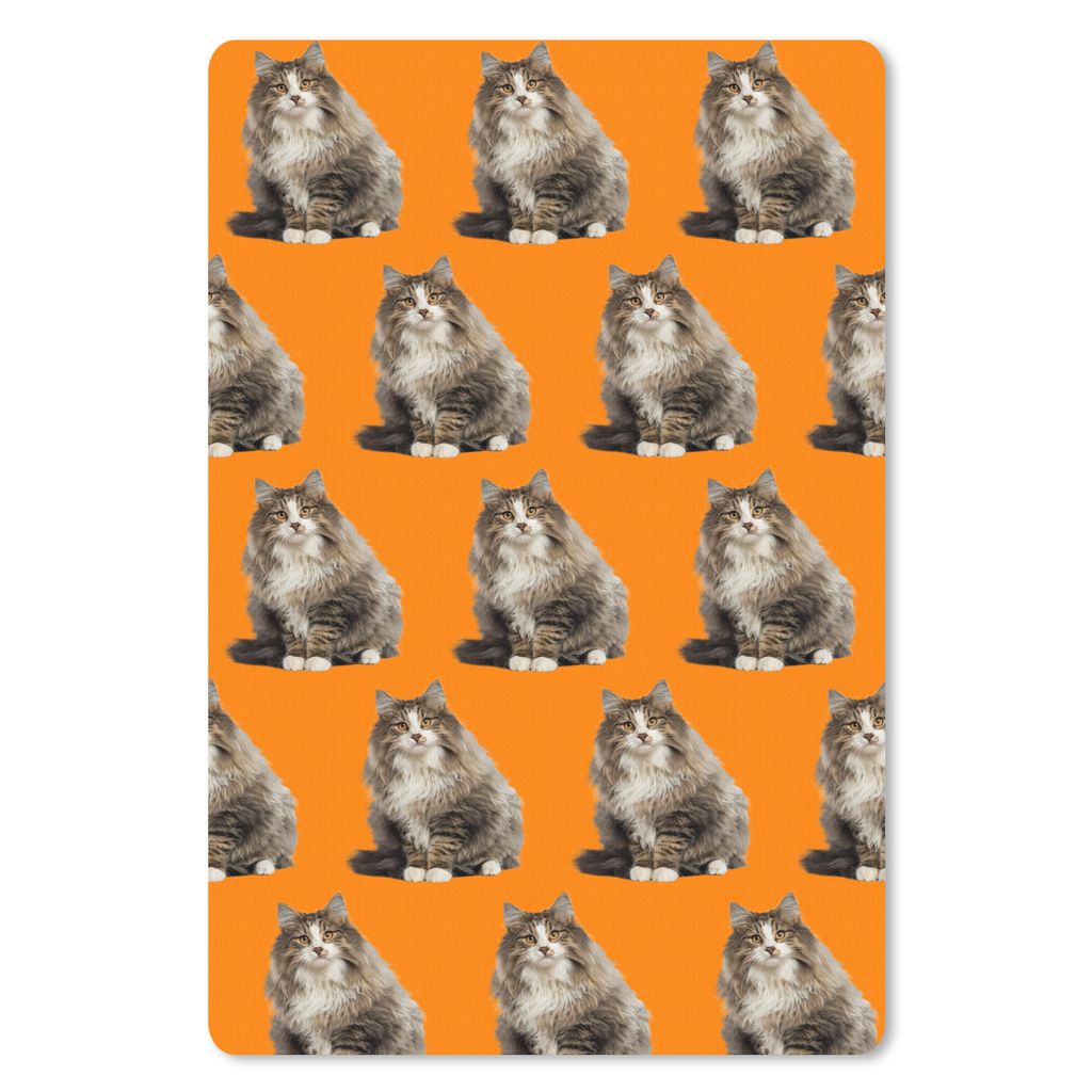 MuchoWow Mauspad Mousepad Tiere - Orange - Muster 18x27 cm - Mousepads - Maus Mat - Pad - Mausunterlage