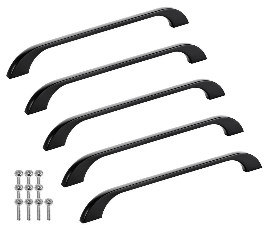 SOTECH Möbelgriff BLACKLINE XIII Schrankgriff – Bohrabstand 192 mm, schwarz matt (5 Stück)