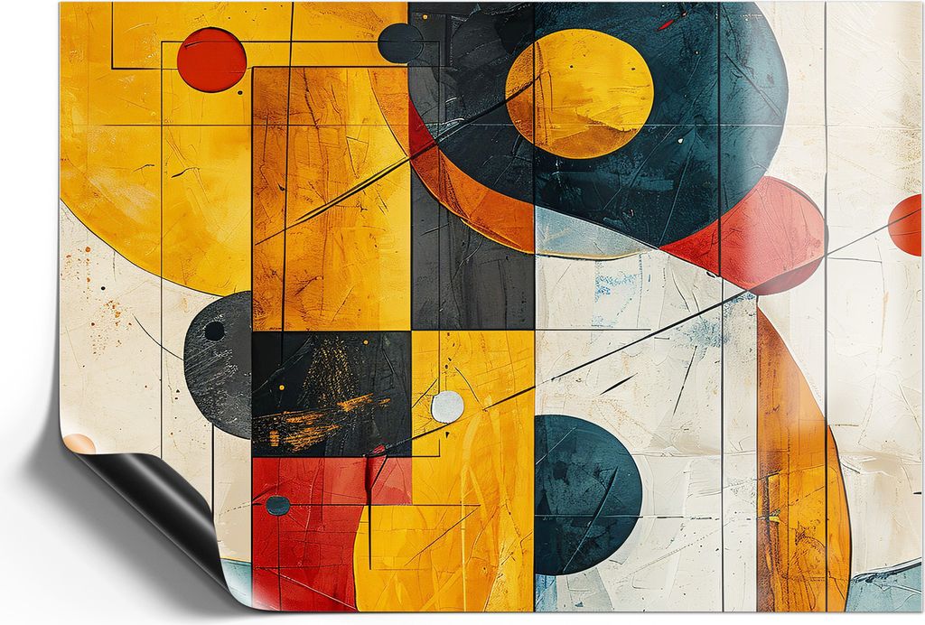 DEQORI Magnetmatte Universal 59x42 cm (A2) 'Geometrischer Farbzauber' Magnetfolie Kalender Planer