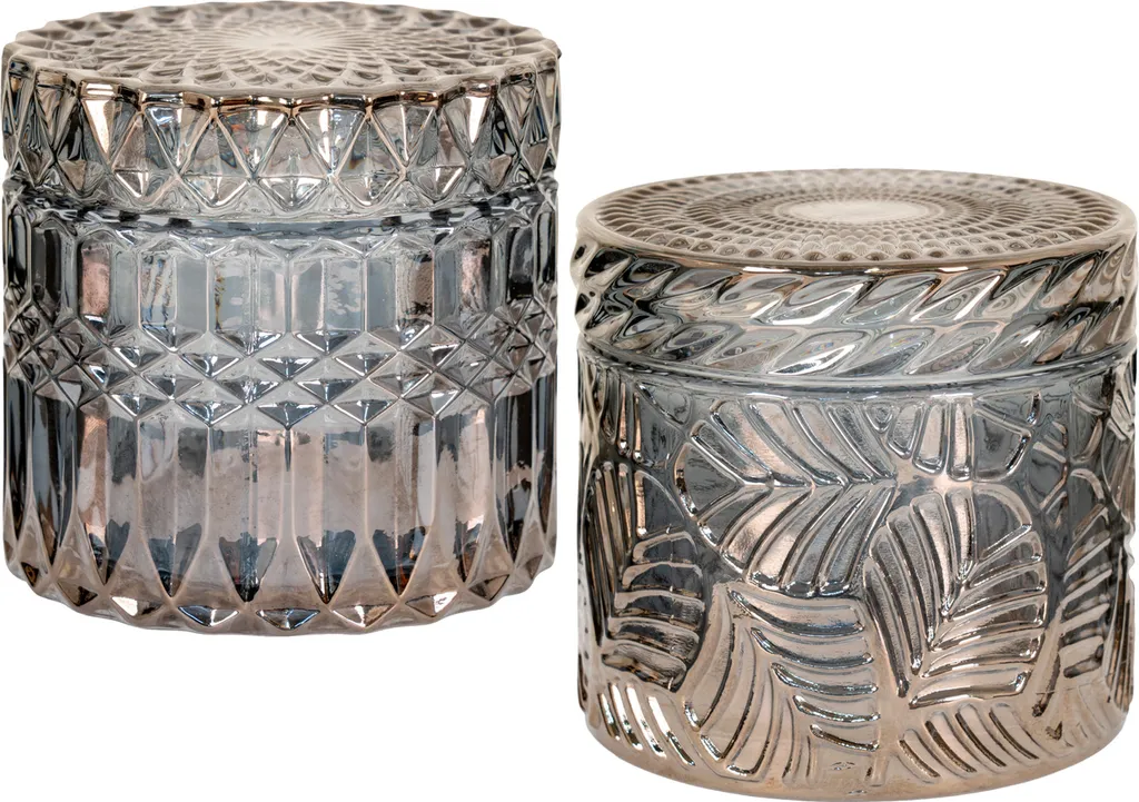 Cascais pots set de 2 fumé : jardinières design pour salon