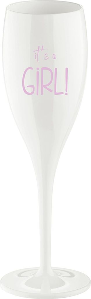Sektglas 100 ml mit Druck CHEERS No. 1 IT'S A GIRL Koziol