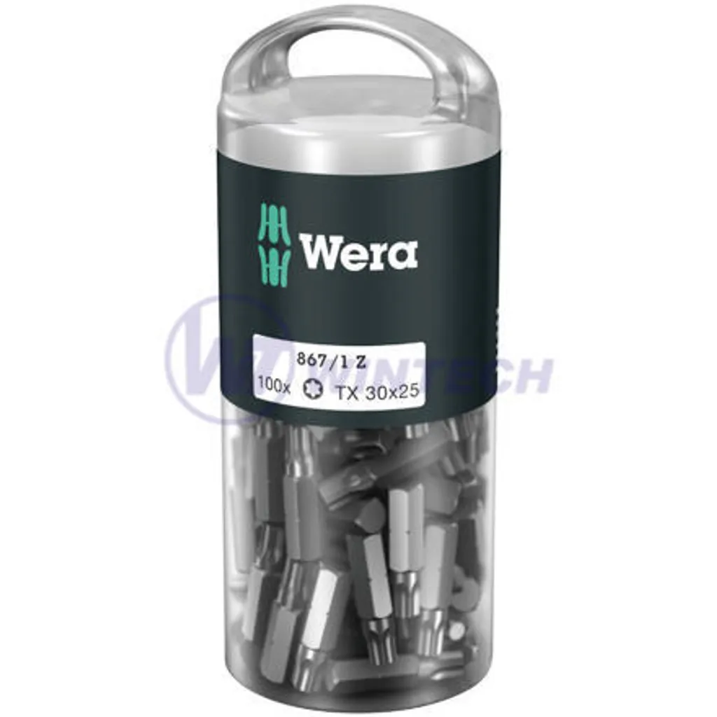 Inserti Wera T30 25 mm 100 pz: Bit Torx Industriali per Avvitatori