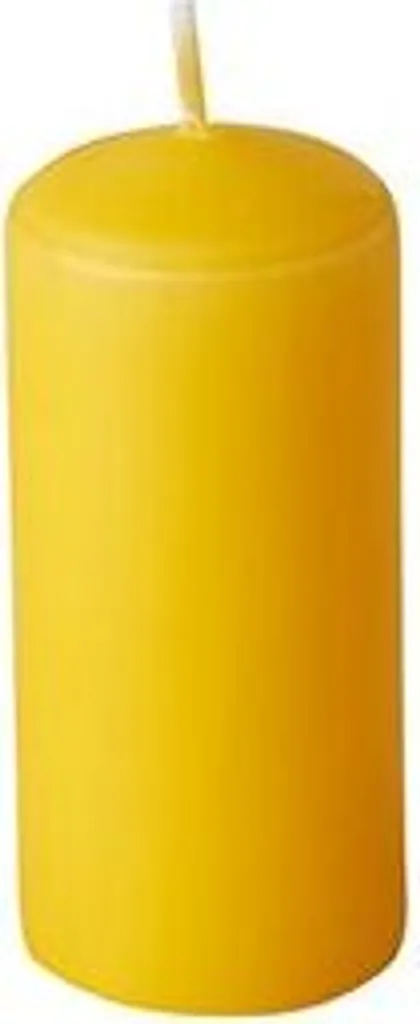 Bougie Pilier Jaune d'Or 40mm pour Décoration de Table et Intérieur