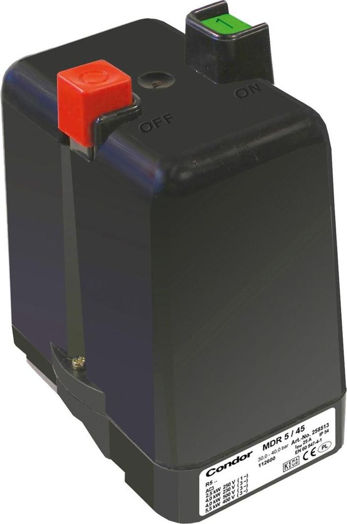 ELMAG Druckschalter CONDOR, MDR 5/16 K, 400 Volt (ACHTUNG: ohne Motorschutzrelais und Entlastungsventil)