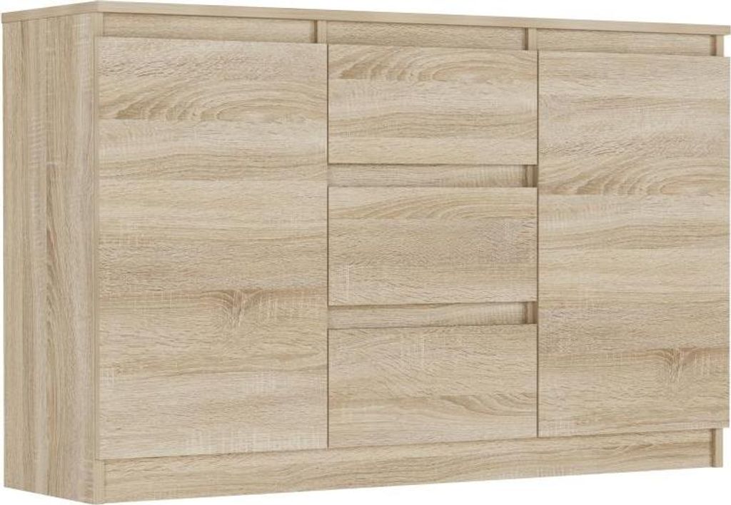 Framire Komoda 120cm skříňka zásuvky police R-120-S3 sonoma Obrázek produktu 