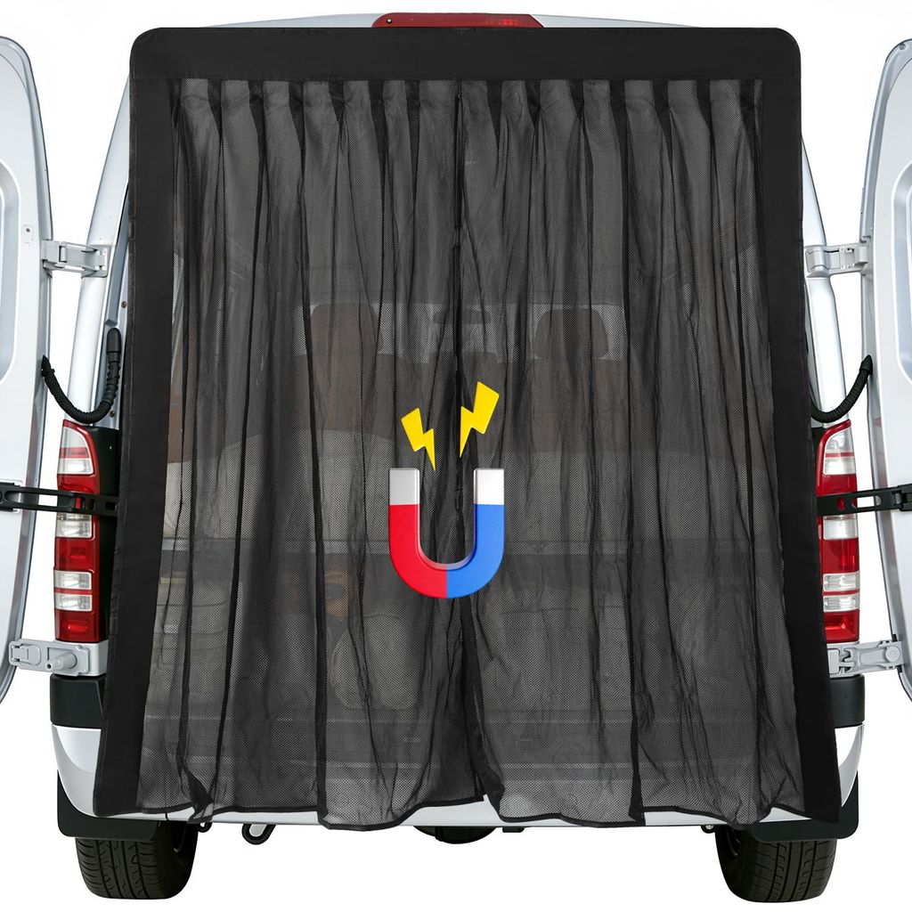 Eikuavons Auto Moskitonetz für Autotür 210×165 cm Magnetisches Fliegengitter Insektenschutz Netz für Auto Van SUV Camping