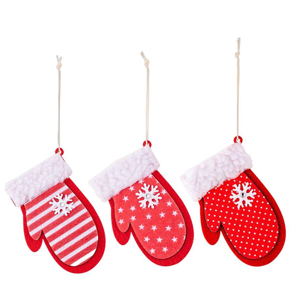 3pcs Weihnachtsanhänger Fade Resistant Hell Color Eye Catching Fine Workmanship öko-freundlich-C
