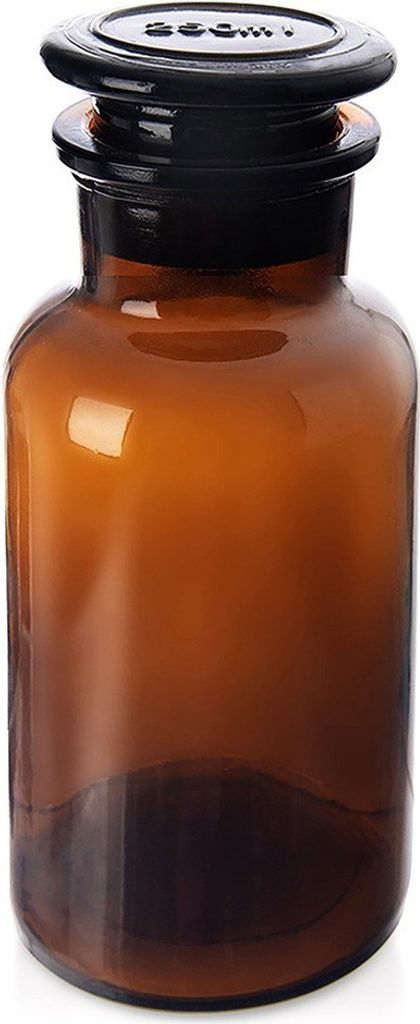 Braune Glasflasche mit Korkverschluss für Kosmetika, Gewürze, Kräuter, Tee 0,25