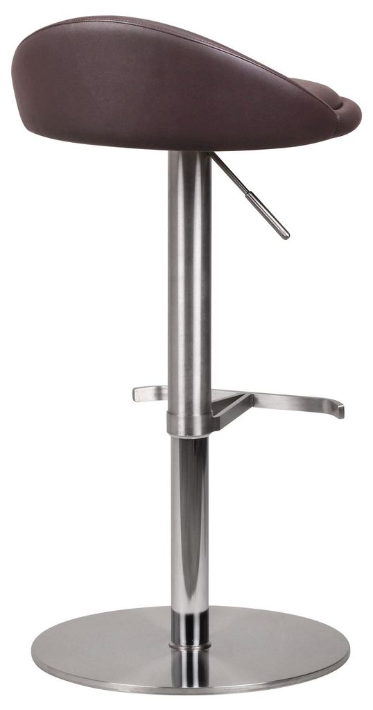FineBuy Barhocker Edelstahl Braun höhenverstellbare Produktbild 