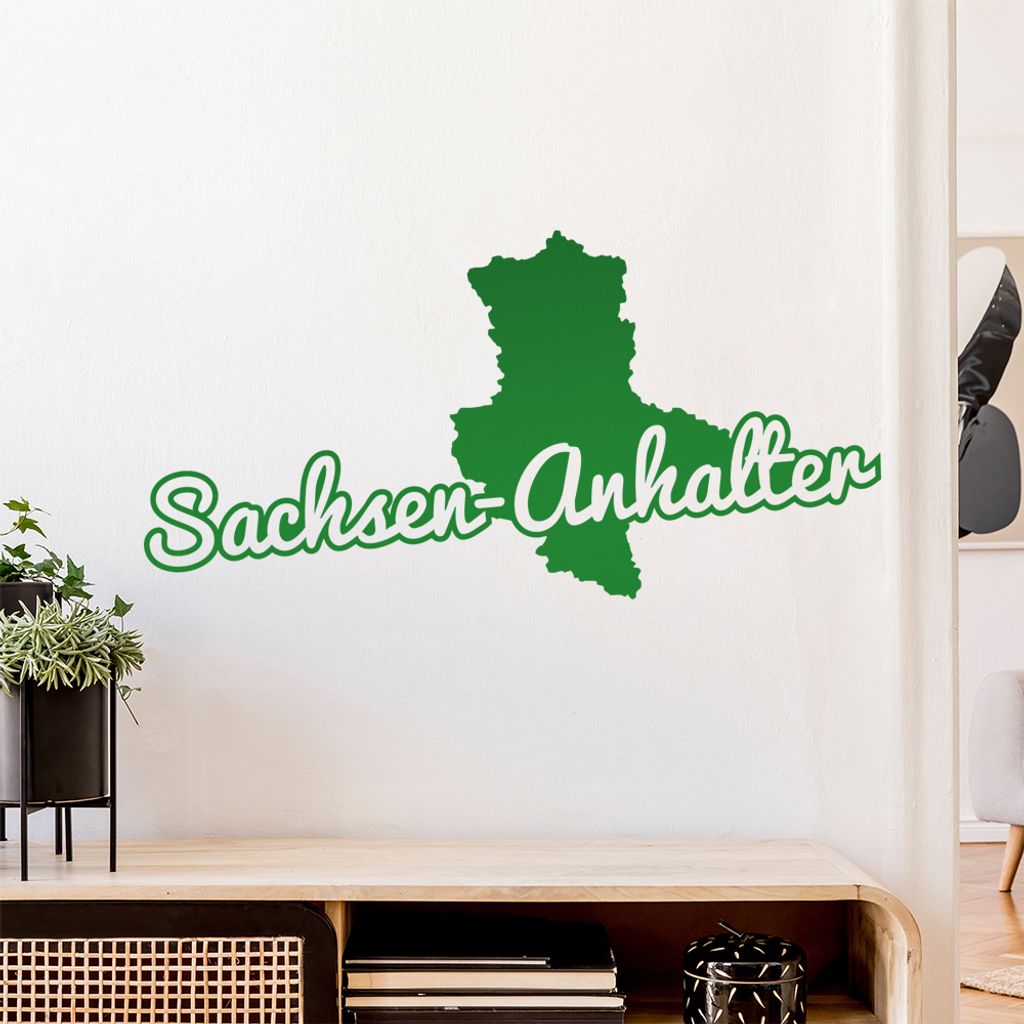 Sachsen-Anhalt Herkunft Wandtattoo Wandaufkleber Wall Sticker - Dekoration, Küche, Wohnzimmer, Schlafzimmer, Badezimmer