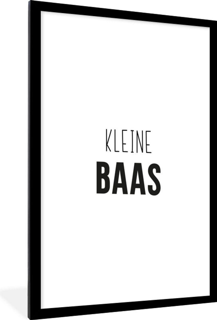 MuchoWow Gerahmtes Poster Sprichwörter - Kleiner Chef - Kinder - Zitate 60x90 cm - Poster mit Schwarzem Bilderrahmen Wandposter Rahmen Foto Bild...