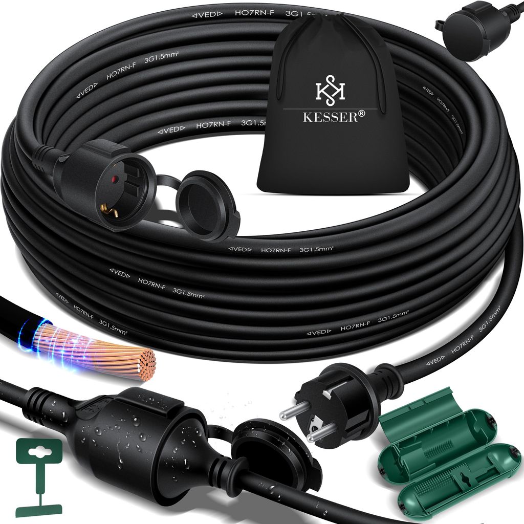 Câble d'extension KESSER® avec capuchon de protection, pour Image du produit 