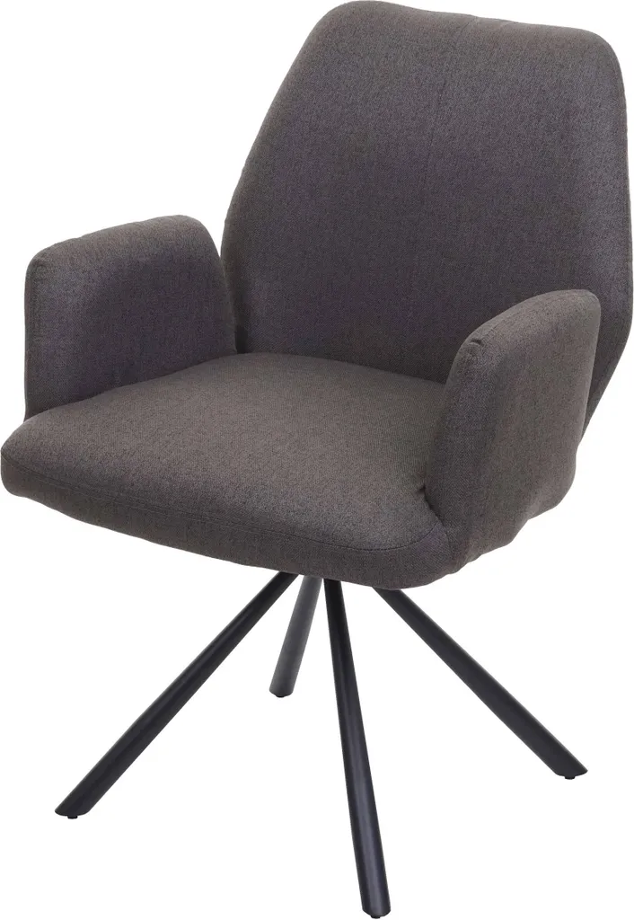 Poltrona Sedia HWC-H71 Acciaio e Tessuto: Design Contemporaneo Grigio