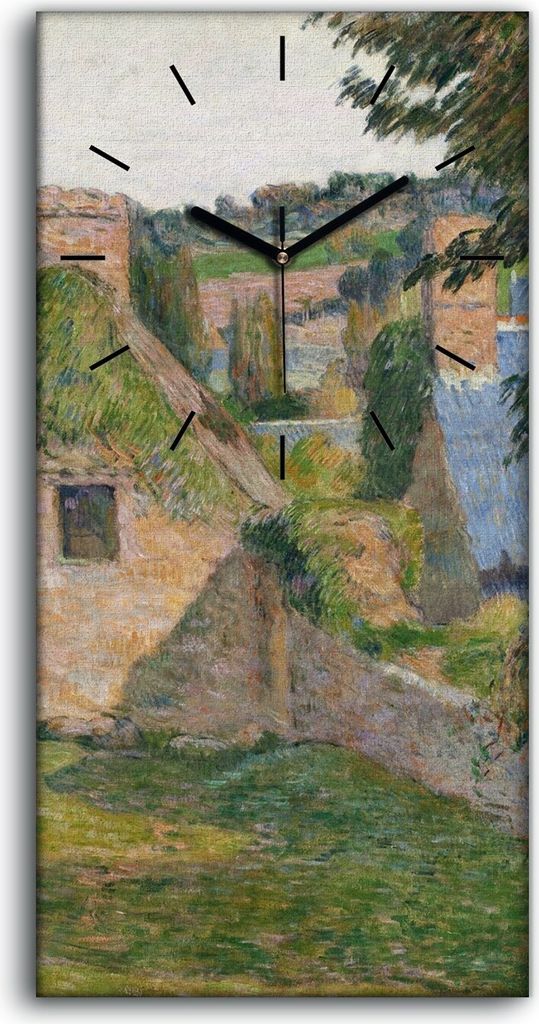 Küche Wohnzimmer Wand Leinwand Uhr 30x60 Das Feld des Derout Lollichon - schwarze Hände