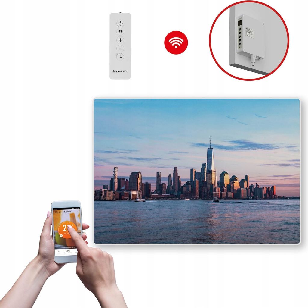Termofol TF-SWT Infrarot Wandheizung - Wandheizung Elektrisch - Stadt2 - 500W - 60x85 cm