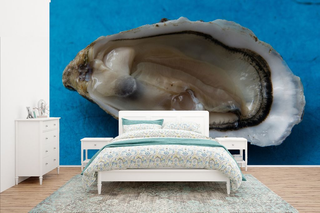 MuchoWow Fototapete für Wohnzimmer oder Schlafzimmer Wandtapete Vinyl Motivtapete Normandie-Austern - 435x260 cm - Kinderzimmer