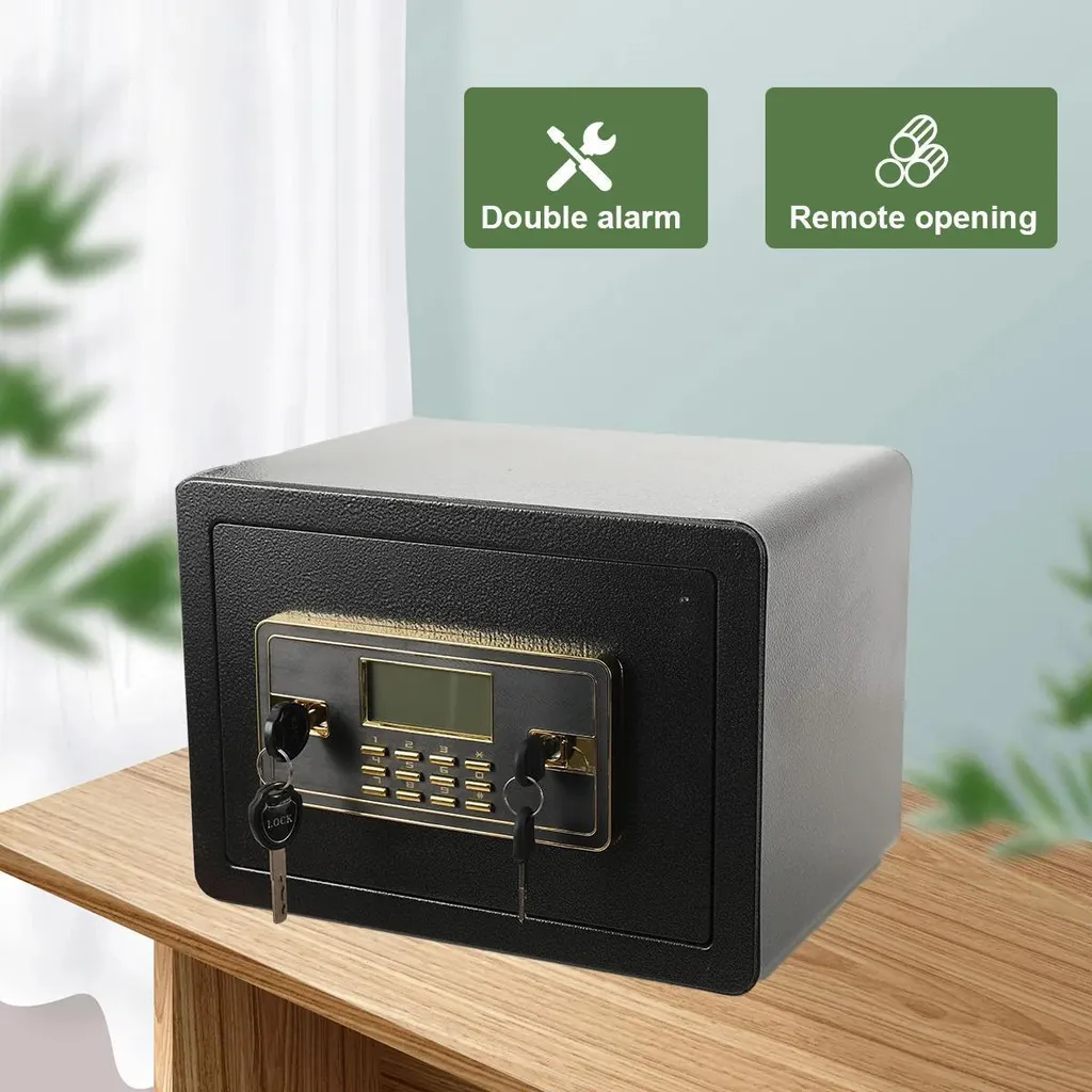 Coffre-fort de Sécurité Numérique 22 Litres avec Tablette Amovible Gris