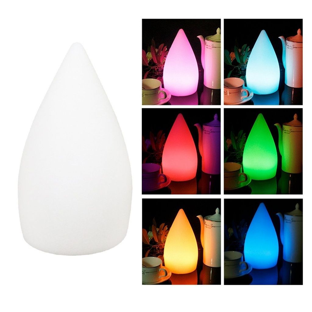 Nachtlicht Nachttischlampe Tropfenform,16 RGB, mit Fernbedienung,1500mAh,12*23 cm