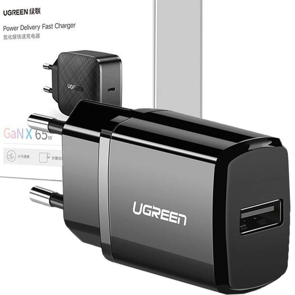 Ugreen USB-Netzladegerät 2 1 A (schwarz) Produktbild 