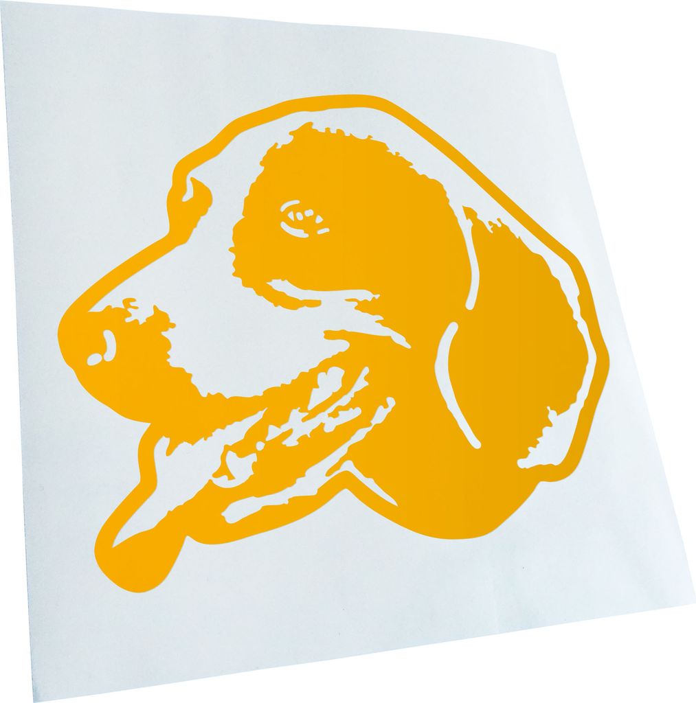 Kiwistar - Autoaufkleber - Harrier Hund - Gelb - 40x33cm - Aufkleber für Auto, Laptop, Fahrrad, LKW, Motorrad mehrfarbig JDM Decal Racing