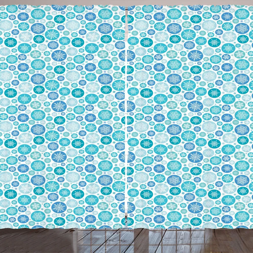 Tenda ARANDE Snowflake Acquamarina 280x245 cm - Decorazione Invernale