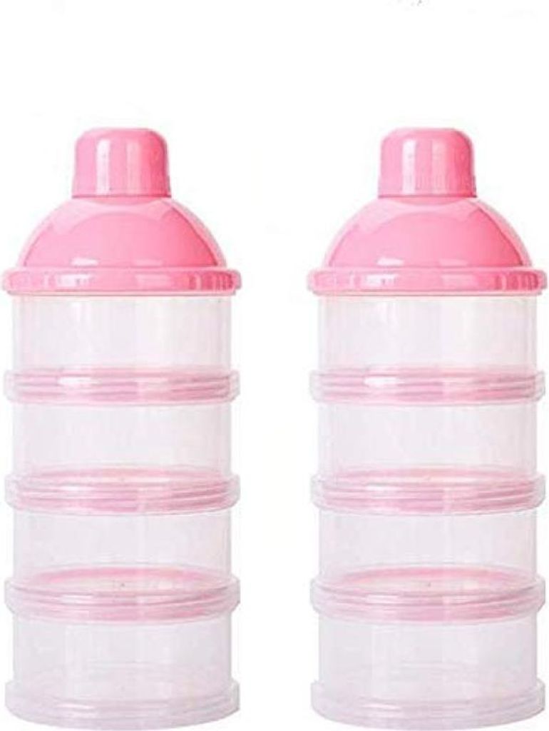 4 Schicht Milch Pulver Spender, Formel Milchpulver-Portionierer,Säuglingsnahrung Kasten,Tragbare Milchkasten,Milchpulver-Portionierer,Milc...