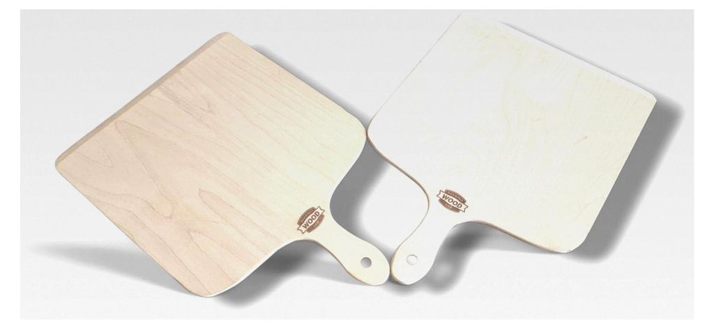 2x Pizzaschaufel aus Birkenholz 30 x 41,5 x 7 mm, Glatte Oberfläche
