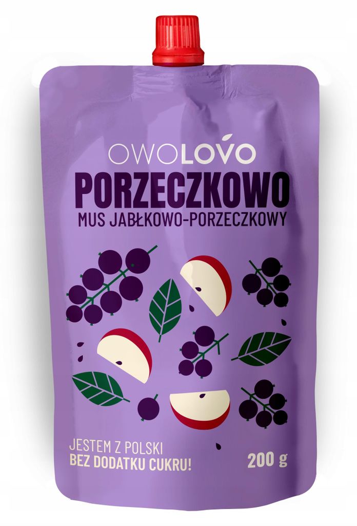 OWOLOVO Mousse à la groseille et à la pomme 200 g Image du produit 