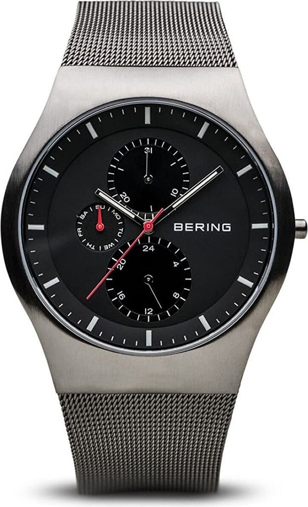 BERING Classic Herren Multifunktionsuhr silber/schwarz Produktbild 