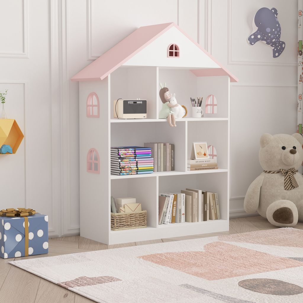 Étagère pour enfants 'Vipsali' en forme de maison 107 x 83 Image du produit 