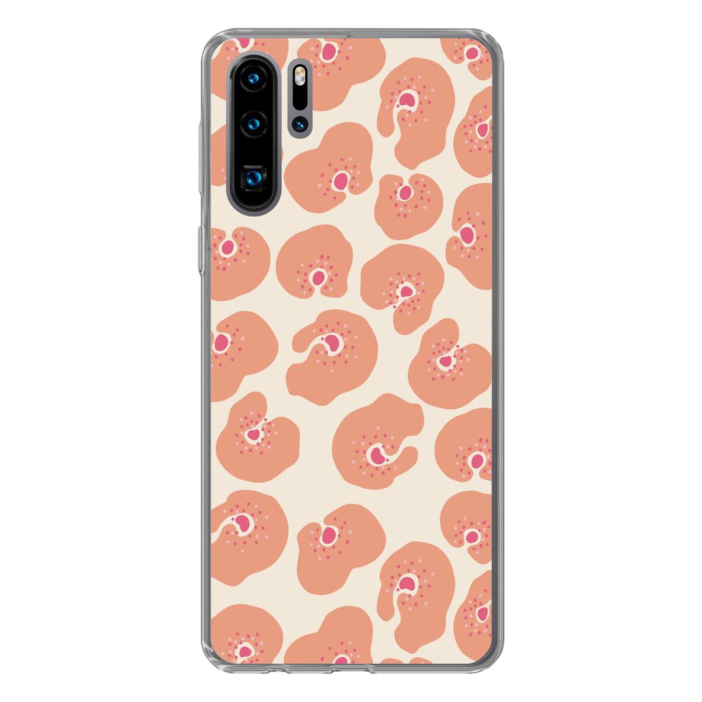 MuchoWow Handyhülle Schutzhülle Hülle für Huawei P30 Pro Blume - Muster - Abstrakt Silikon Softcase Handy Hülle - Schutzdeckel