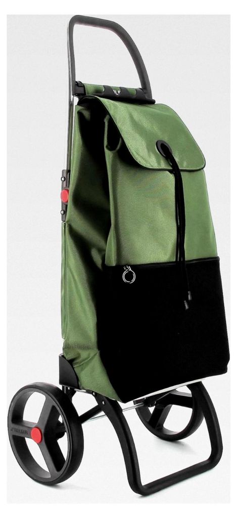Klappbarer Einkaufstrolley I-Max Urban MF mit 2 großen Rädern - Kaki