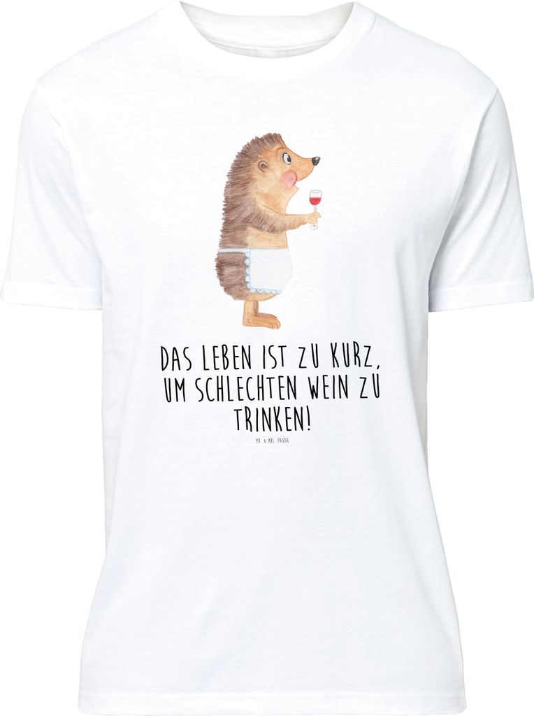 Mr. & Mrs. Panda S T-Shirt Igel Wein - Weiß - Geschenk, Lustiges, Rotwein, oberteil, Weißwein, Tshirt, Shirt, trinken, Weinglas, Lustige Sprüche...