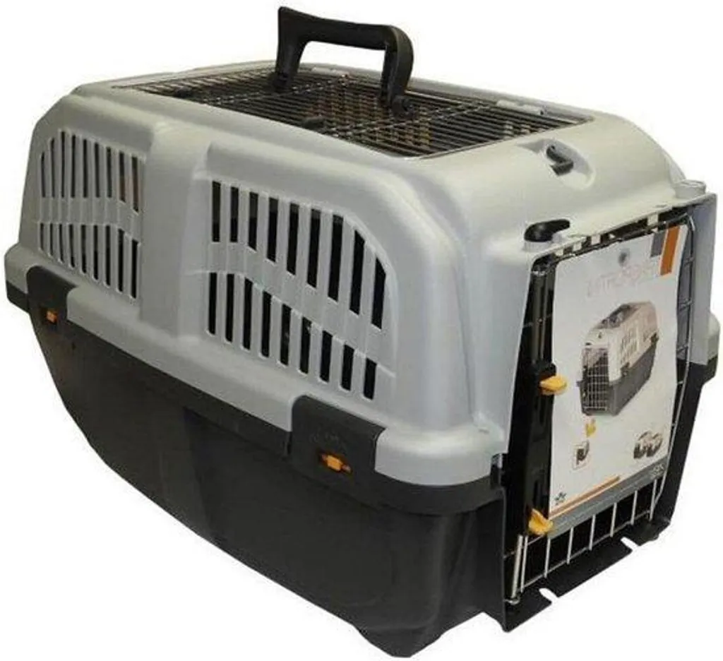 Caisse de transport rigide pour animaux de petite taille - Gris 56 cm