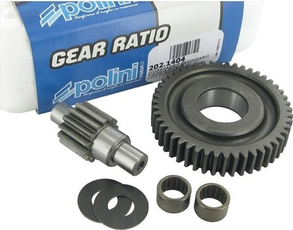 Getriebeübersetzung Sekundär, Polini für Piaggio Bj. 8 / 98, 17,7mm, 14-48 (3,43)
