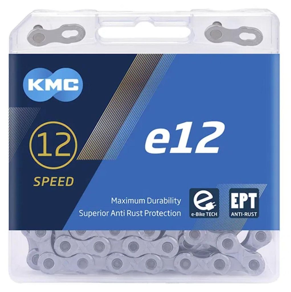 Łańcuch KMC e12 EPT, 12-rzędowy, 130 ogniw, ciemnosrebrny Zdjęcie produktu 