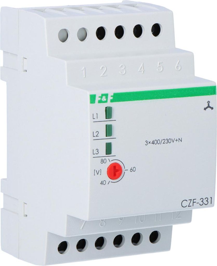 Détecteur de phase CZF-331 - 3 phases - Protection moteur - Image du produit 