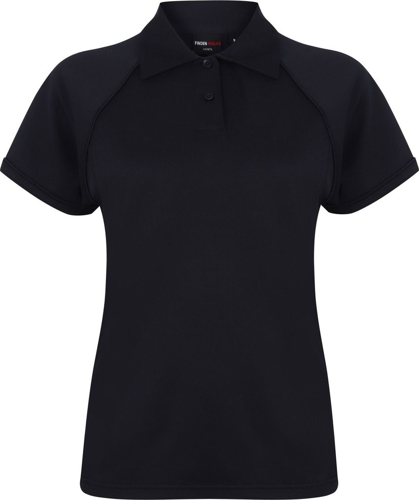 Finden & Hales Damen Sport Polo Shirt Coolplus RW428 (2XL) (Marineblau/Marineblau)