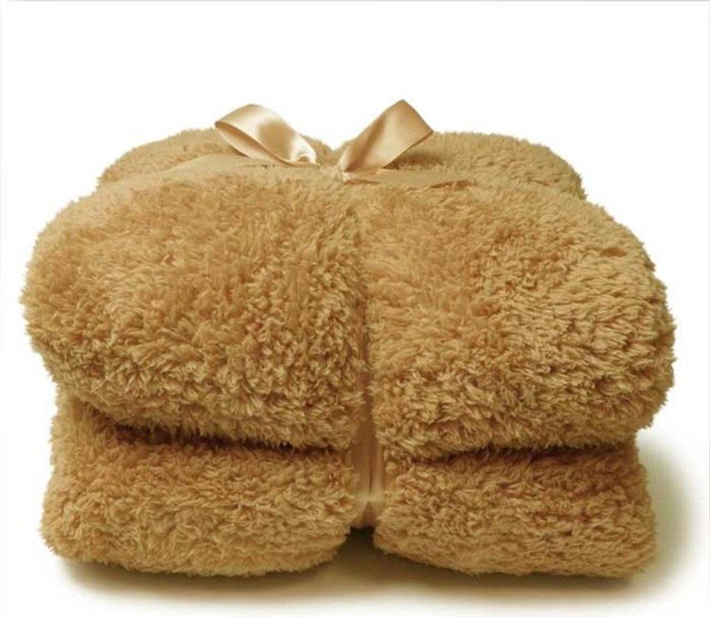 Teddy 200 b 150 cm toffee plaid Unique Living Productafbeelding 