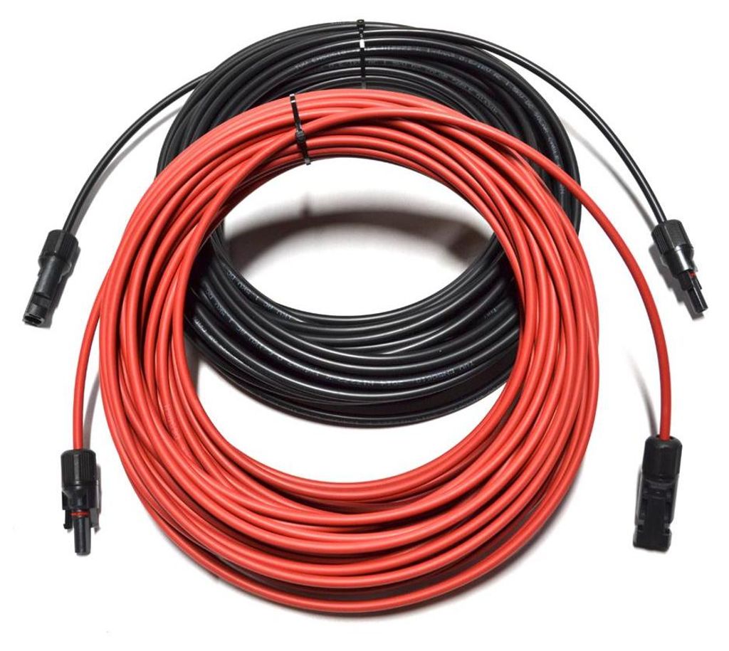 Solarkabel Verlängerungskabel Rot/Schwarz 4 - 6mm² mit Produktbild 