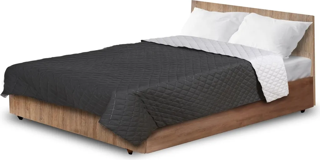 Couette bicolore 160x200 cm à motifs ultrasons pour une chambre moderne