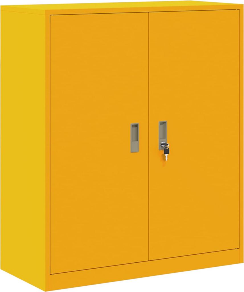 Aufbewahrungsschrank Senfgelb 90 x 40 x 105 cm Stahl