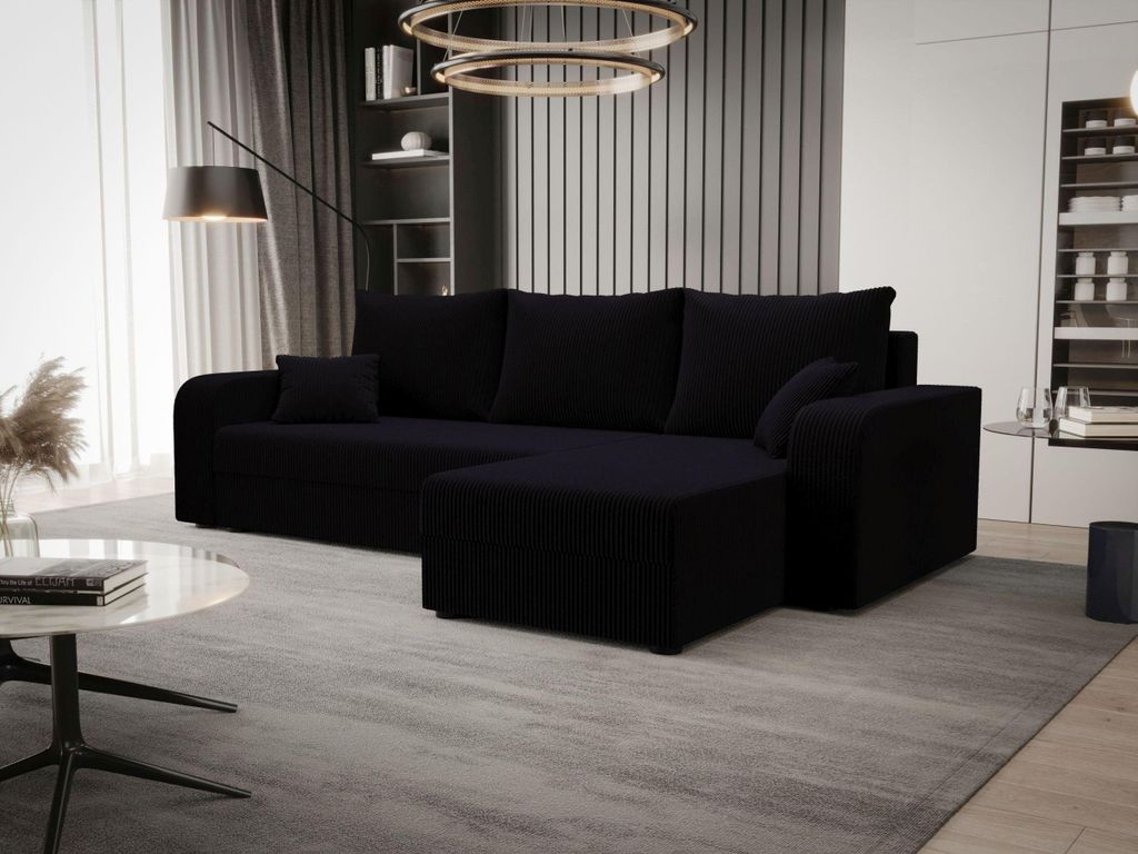 BEDANTE ECKSOFA HEWLET L BIS Zoom 23 Rechts Schwarz mit Produktbild 