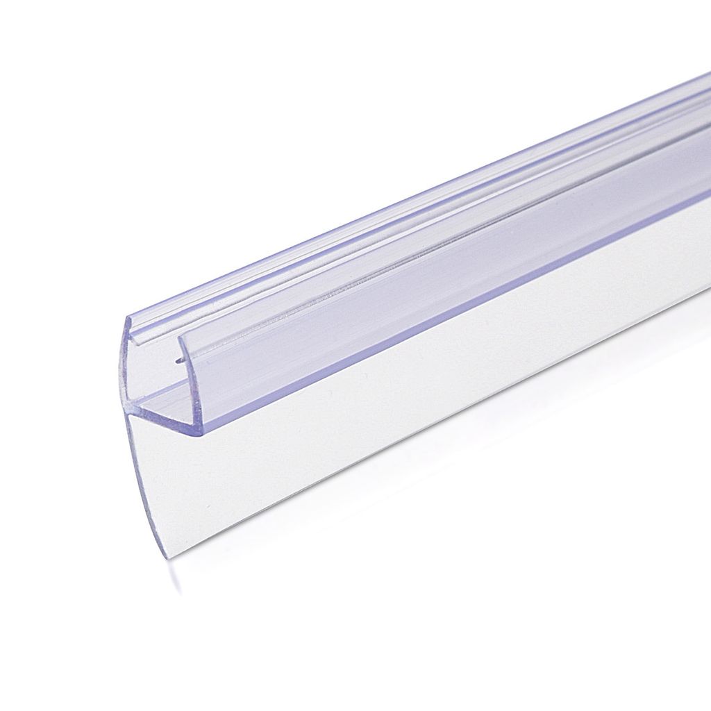 Navaris Schwallschutz Duschdichtung Duschkabine 180° - für 8mm dicke Glas Duschtür - Dichtung Glastür Dusche - Ersatzdichtung Glasdusche 100cm