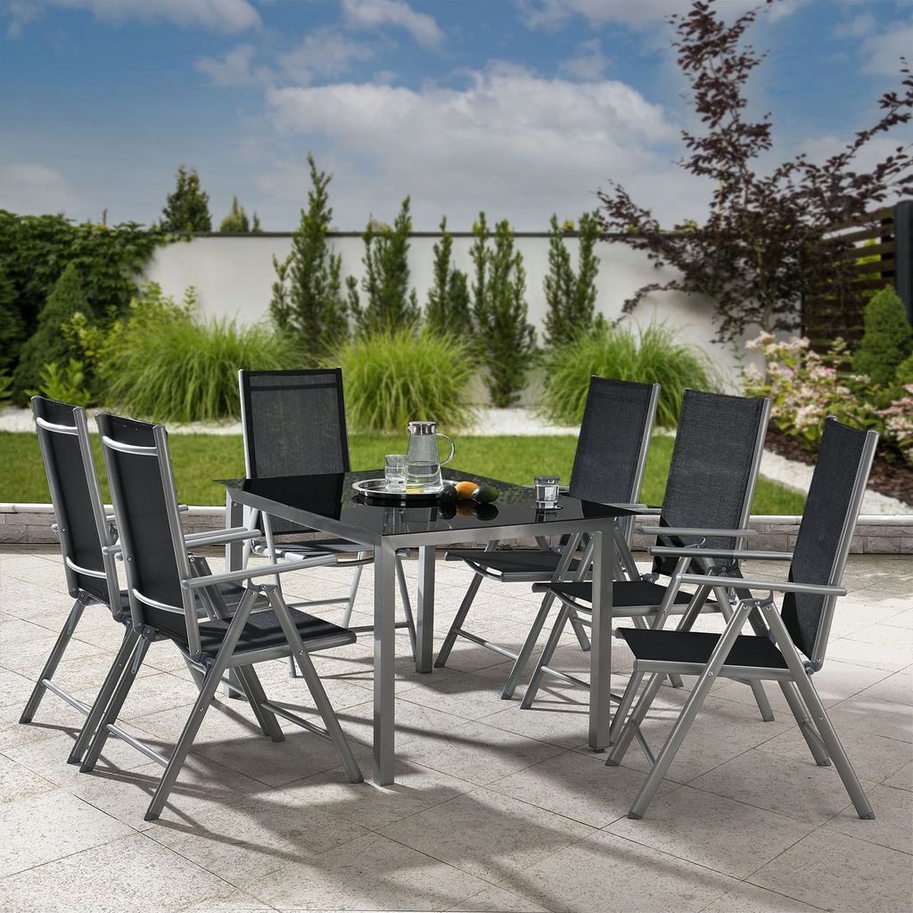 Juskys Aluminium Gartengarnitur Milano Gartenmöbel Set mit Produktbild 