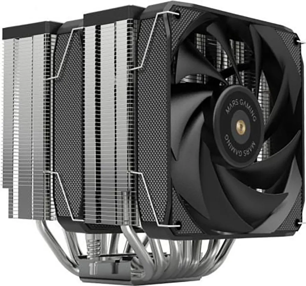 Mars Gaming MCPU-XU9 Raffreddatore CPU a doppia torre TDP 400W 2x Ventole FDB 9 Heatpipes BPH Nero
