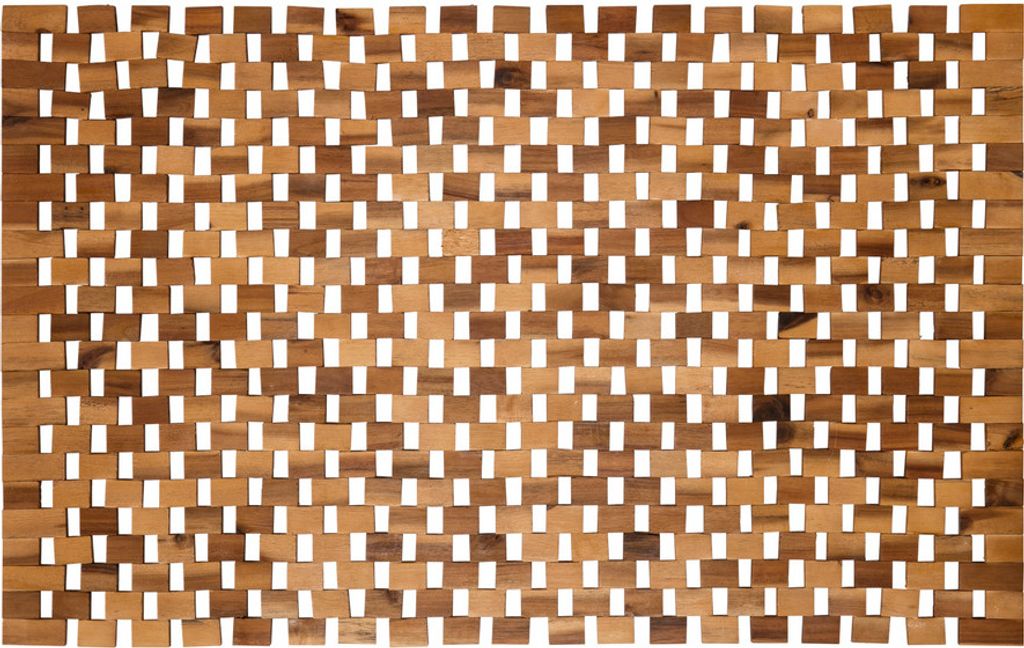 PANA Badematte aus 100% Akazienholz - versch. Größen und Sets, Größe:50 x 80 cm (1er Pack), Farben:Stein