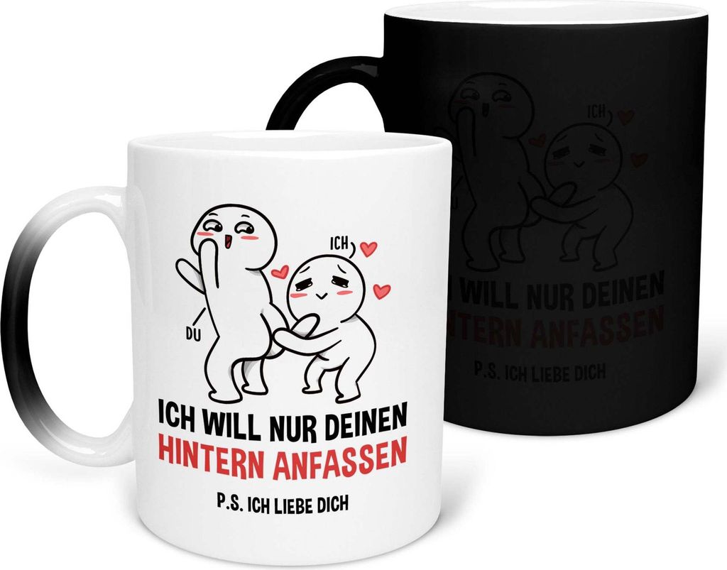 22Feels Zaubertasse Jahrestag Geschenk Frauen Männer Hochzeitstag Ehefrau Ehemann Freund Freundin Valentinstag Geburtstag Weihnachten Kaffeetasse ...